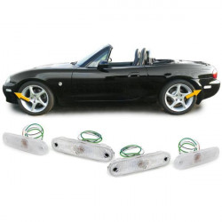 Pozičné svetlá s odrazkami Biele (set) pre Porsche 911 997 Coupe Cabrio 04-08 Mazda MX5 NA NB NBFL 89-05