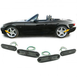 Pozičné svetlá s odrazkami čierna tmavé (set) pre Porsche 911 997 Coupe Cabrio 04-08 Mazda MX5 89-05
