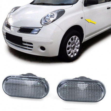 Osvetlenie Bočné smerovky tmavé čierna (pár) pre . Nissan Micra K12 03-09 | race-shop.sk
