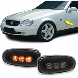 LED Bočné smerovky Číre čierna pre Mercedes Sprinter Vito E W210 SLK R170