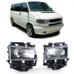 Predné svetlá H4 čierna tmavé (pár) pre VW Bus T4 Caravelle Multivan 96-03
