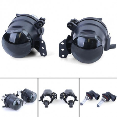 Osvetlenie RACES hmlové svetlá (Projector) pre BMW X3 E83 04-06 (pre nárazník M-Paket), čierno-dymová | race-shop.sk