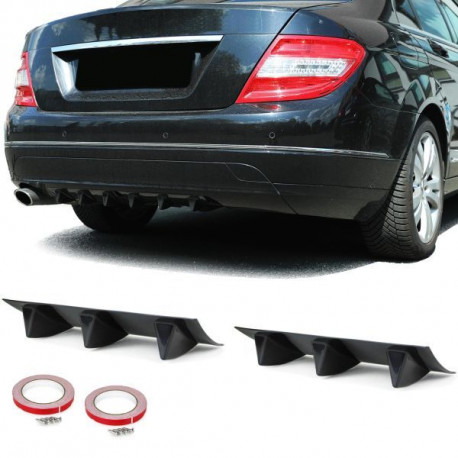 Body kit a vizuálne doplnky Univerzálny zadný difúzor pre zadný nárazník so 6 výstupami základná farba | race-shop.sk
