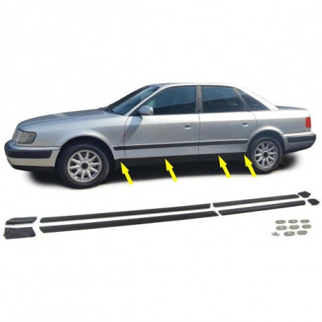 Body kit a vizuálne doplnky RACES bočné lišty pre Audi 100 C4 90-94 | race-shop.sk