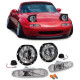Osvetlenie RACES predné svetlá pre Mazda MX5 NA 90-98, číra, chróm | race-shop.sk