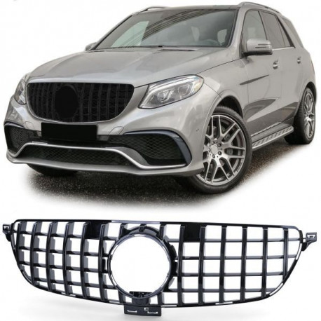 Body kit a vizuálne doplnky Maska chladiča sport lesklá čierna pre Mercedes M Class GLE W166 15-19 | race-shop.sk
