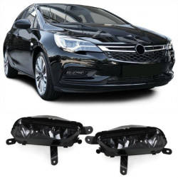 Hmlové svetlo čierne tmavé (pár) pre Opel Astra K od 2015 Zafira C od 2016