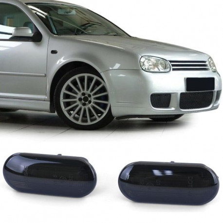 Osvetlenie RACES LED bočné smerovky (LED Bar) pre VW Golf 3 + 4 Bora Lupo Up!, čierno-dymová | race-shop.sk