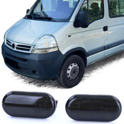 Dynamické LED bočné smerovky čierna pre Nissan Interstar Kubistar Primaster