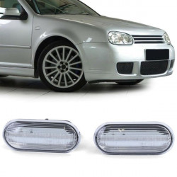 Bočné dynamické LED smerovky Číre pre VW Golf 3 + 4 Bora Lupo Up!