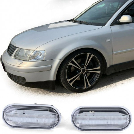 Osvetlenie Bočné dynamické LED smerovky Číre pre VW Passat 3B 3BG Polo 6N 9N Sharan Vento | race-shop.sk