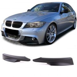 Splittre predného nárazníka čierna matné pre BMW 3 Series E90 E91 08-12