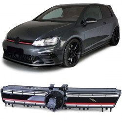Maska chladiča čierna červená R Sport pre VW Golf 7 12-17