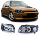 Osvetlenie Číre predné svetlá Angel Eyes čierna pre Peugeot 106 Facelift 96-03 | race-shop.sk