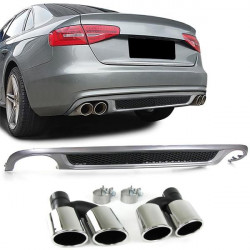Sport Zadný difúzor s maskou chladiča a koncovkami (set) pre Audi A4 B8 07-11