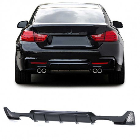 Body kit a vizuálne doplnky Zadný difúzior performance matný dvojitá koncovka (pravá+ľavá) vhodné pre 4 series BMW F32 F33 F36 | race-shop.sk