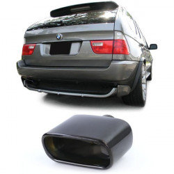 Nerezové koncovky výfuku čierna vhodné pre BMW X5 E53 99-06
