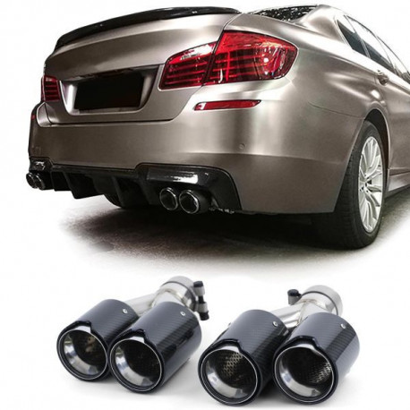 Univerzálne koncovky Carbon Dvojité koncovky výfuku 4 koncovky duplex vhodné pre BMW 5 Series F10 F11 6 Series F12 F13 | race-shop.sk
