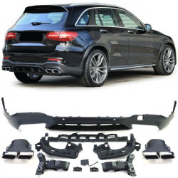 RACES zadný difúzor (Sport) pre Mercedes GLC X253 SUV from 15, chróm
