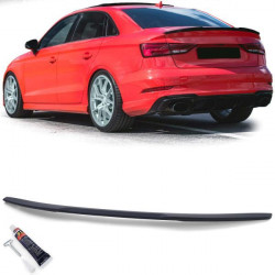RACES lip kufra (Sport) pre Audi A3 S3 RS 8V Sedan 13-21, matná čierna
