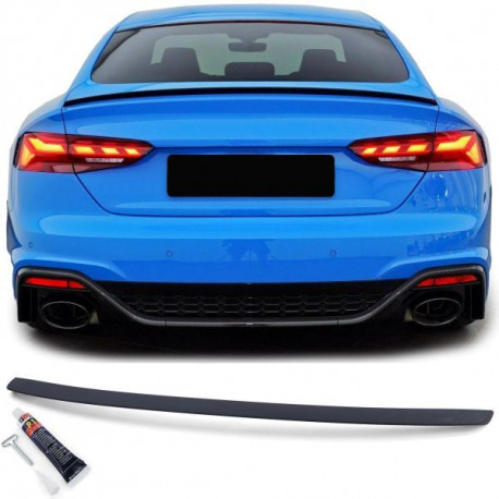Body kit a vizuálne doplnky RACES lip kufra (Sport) pre Audi A5 S5 RS5 F5 16-21, matná čierna | race-shop.sk