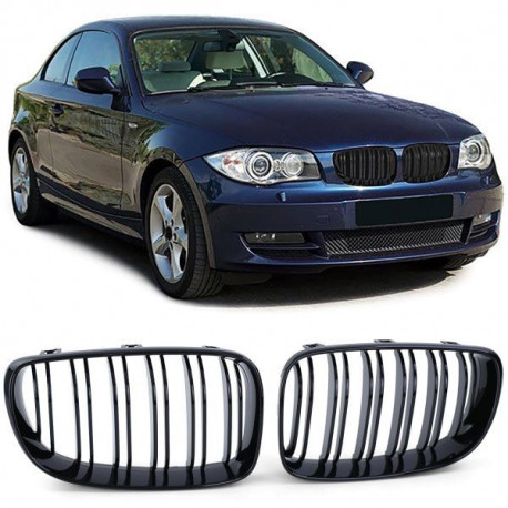 Body kit a vizuálne doplnky RACES maska chladiča (Double Bar Performance) pre BMW E81 E82 E87 E88 LCI, lesklá | race-shop.sk