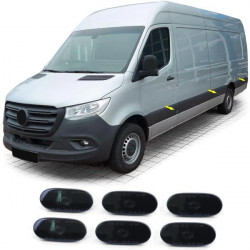 RACES LED bočné smerovky pre 6 Mercedes Sprinter B906 06-16 907 910 18, čierna