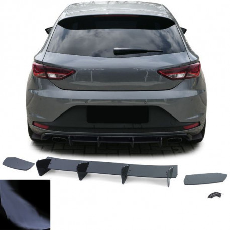 Body kit a vizuálne doplnky RACES predný splitter (Sport) pre Seat Leon 3 5F Cupra 12-16, lesklá čierna | race-shop.sk