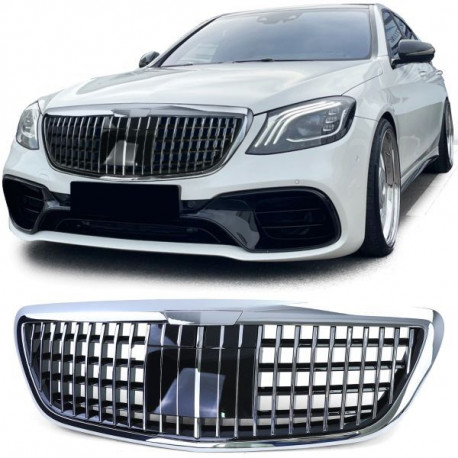 Body kit a vizuálne doplnky Športová maska chladiča MB chróm pre Mercedes S Class W222 s nočným videním 13-20 | race-shop.sk