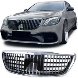 Športová maska chladiča MB chróm pre Mercedes S Class W222 bez nočného videnia 13-20