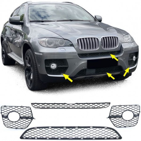 Body kit a vizuálne doplnky Set mriežok nárazníka pre BMW X6 E71 06-14 | race-shop.sk