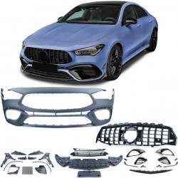 Športový nárazník s čiernou lesklou maskou chladiča pre Mercedes CLA C118 od 19