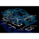 Rozpery Audi A6 / A7 10+ UltraRacing 2-bodová Spodná rozpera zadnej nápravy 2488 | race-shop.sk
