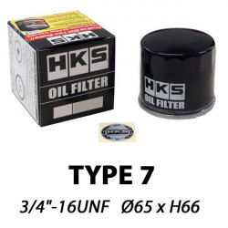 HKS Type 7 Oil Filter 3/4-16 UNF (Nissan CA18, RB, VG30, Toyota 4A-G(Z)E, 1ZZ, 2ZZ)