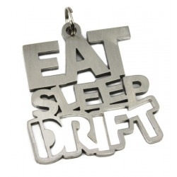 Kovová kľúčenka "EAT SLEEP DRIFT" - nerez