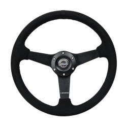 3 ramenný športový volant NRG, 350mm, alcantara, 38mm odsadenie, čierna