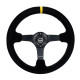 Volanty 3 ramenný športový volant NRG, 350mm, semiš, 75mm odsadenie, čierna/žltá | race-shop.sk