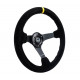 Volanty 3 ramenný športový volant NRG, 350mm, semiš, 75mm odsadenie, čierna/žltá | race-shop.sk
