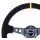Volanty NRG 3-ramenný zosilnený volant s otvormi, (350mm), čierna/žltá | race-shop.sk