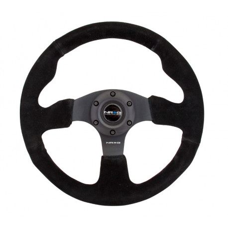 Volanty 3 ramenný športový volant NRG RACE, 320mm, semiš, 25mm odsadenie, čierna | race-shop.sk