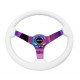 Volanty NRG 3-ramenný športový volant (350mm) - Biela/neochrom | race-shop.sk