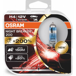 Osram halogénové žiarovky NIGHT BREAKER 200 H4 (2ks)
