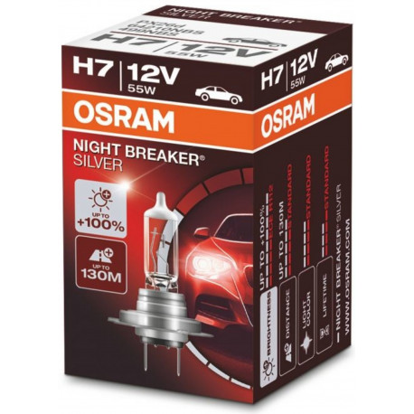 Žiarovky a xenónové výbojky Osram halogénové žiarovky NIGHT BREAKER SILVER H7 (1ks) | race-shop.sk