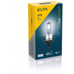 ELTA VISION PRO BLUE+ 12V 15/55W halogénové žiarovky PGJ23t-1 H15 (2ks)
