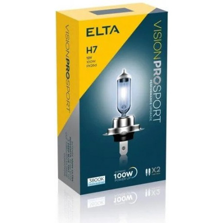 Žiarovky a xenónové výbojky ELTA VISION PRO 12V 100W halogénové žiarovky PX26d H7 (2ks) | race-shop.sk