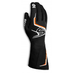 FIA pretekárske rukavice Sparco TIDE (vonkajšie šitie), čierna/oranžová