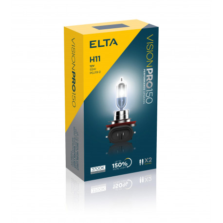 Žiarovky a xenónové výbojky ELTA VISION PRO 150 12V 55W halogénové žiarovky PGJ19-2 H11 (2ks) | race-shop.sk