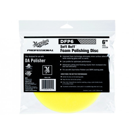 Príslušenstvo Meguiars Soft Buff Foam Polishing Disc 6" - leštiaci kotúč pre leštičku DA (stredný), 6 palcov | race-shop.sk