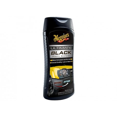 Interiér Meguiars Ultimate Black Plastic Restorer - oživenie a ochrana nelakovaných plastov v exteriéri a interiéri, 355 ml | race-shop.sk