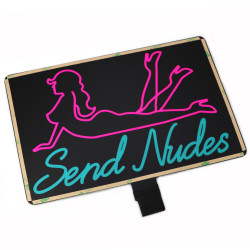 Svietiaci panel LED "Send Nudes"